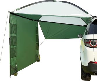 Portable SUV Side Awning with Removable Privacy Wall - Quick Setup Vehicle Shelter, Heavy-Duty Large Shade Cover, Universal Fit for Camping, Jeep
