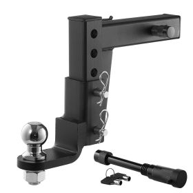 Trailer Hitch Ball Mount, Fit 2-Inch Receiver, Adjustable Trailer Hitch with 2 Inch Ball & Pin, 7500 lbs GTW, 9.5 Inch Drop
