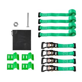 Wheel Chock Tie-Down Kit, Chock-Style Trailer Tie Down Strap, Car Tie Down Kit with Buckle